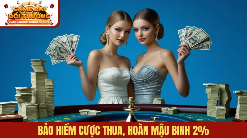 Bảo hiểm cược thua, hoàn mậu binh 2%
