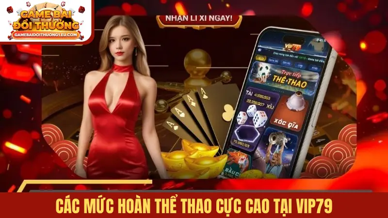 Các mức hoàn thể thao cực cao tại Vip79