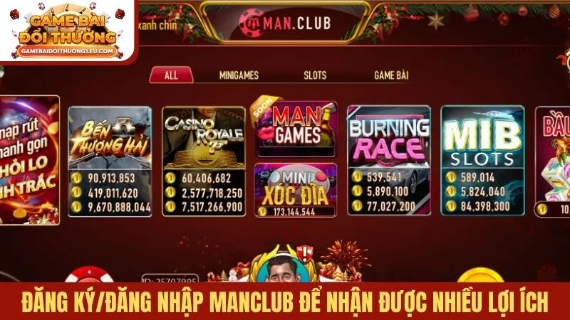 Đăng ký/Đăng nhập ManClub để nhận được nhiều lợi ích