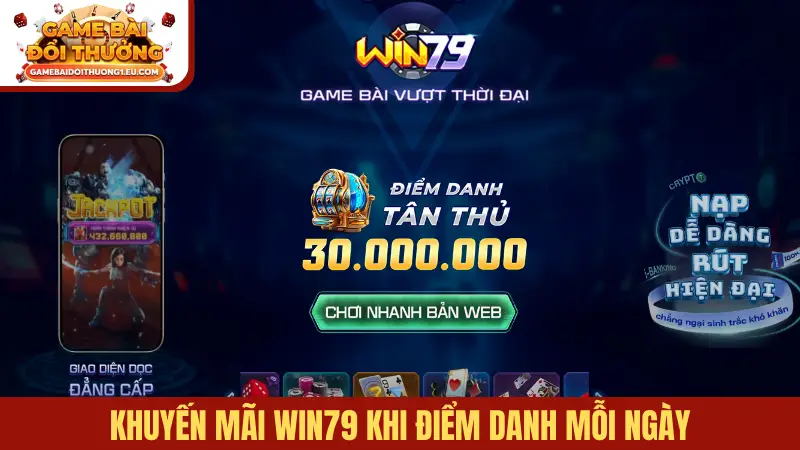 Khuyến mãi Win79 khi điểm danh mỗi ngày