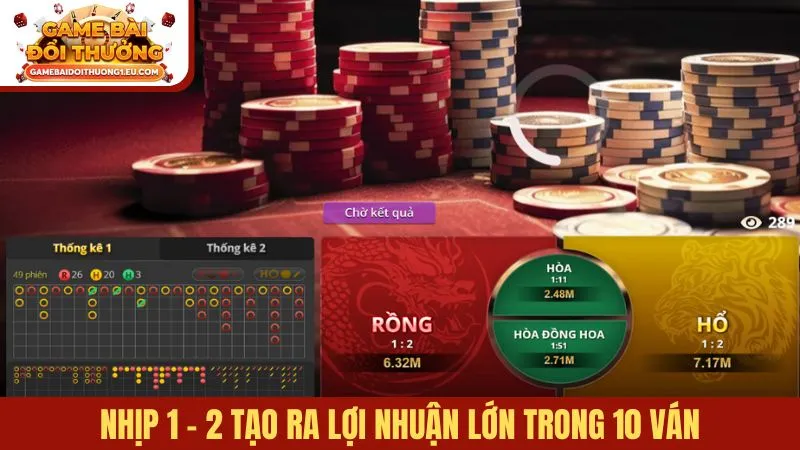 Nhịp 1 - 2 tạo ra lợi nhuận lớn trong 10 ván